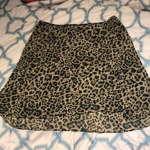 Cheetah print loose fit skirt